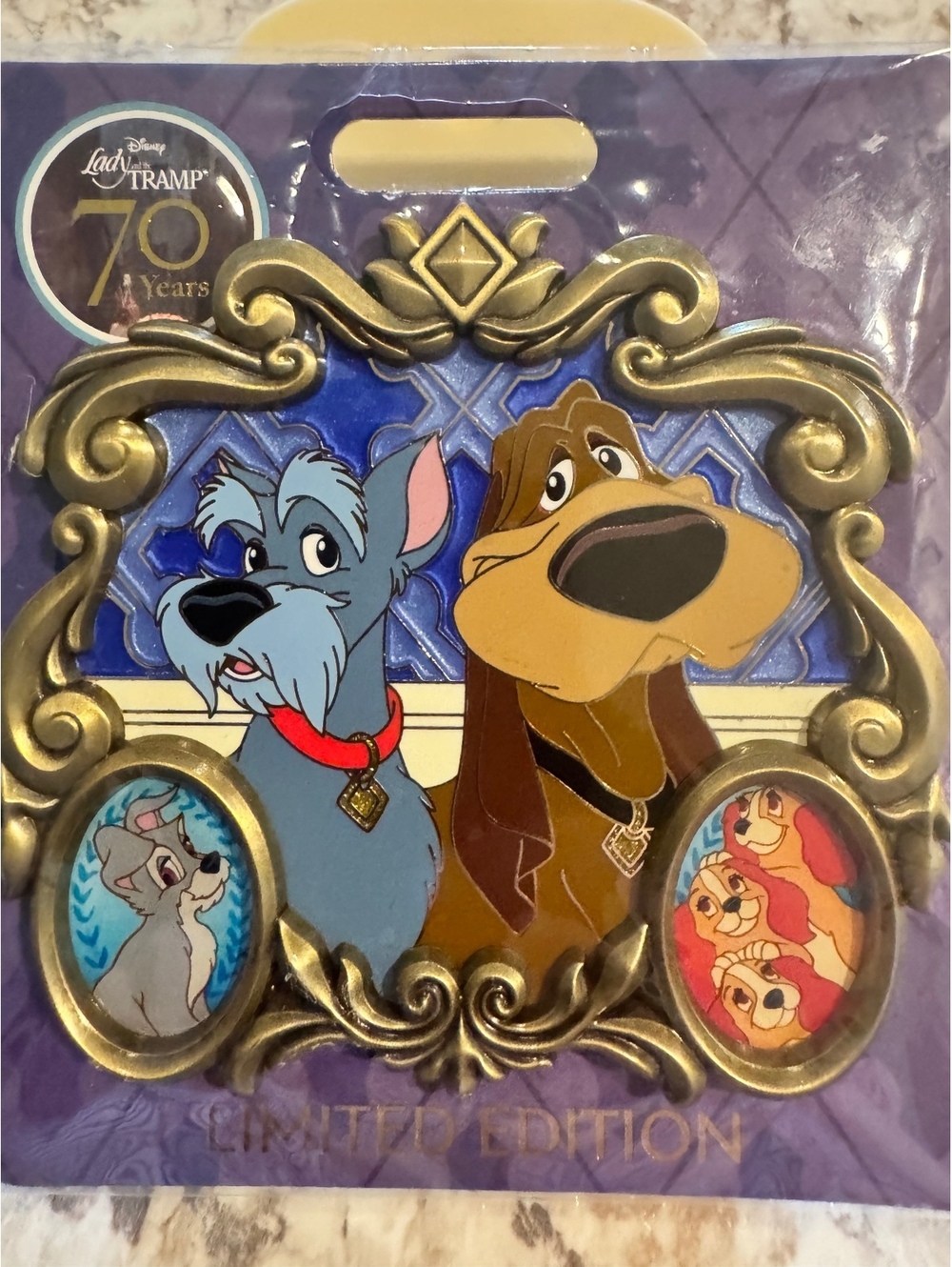 Disney WDI 2025 Lady & The Tramp 70th Anniversary Trusty and Jock LE 400 Pin